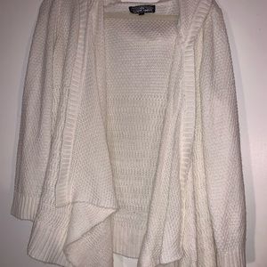 White hooded cardigan